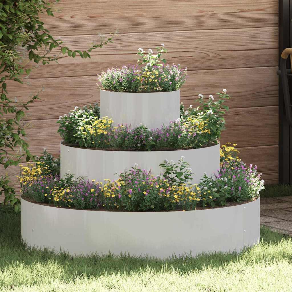 Gartenblumentopf Silber 90 x 90 x 20 cm Edelstahl
